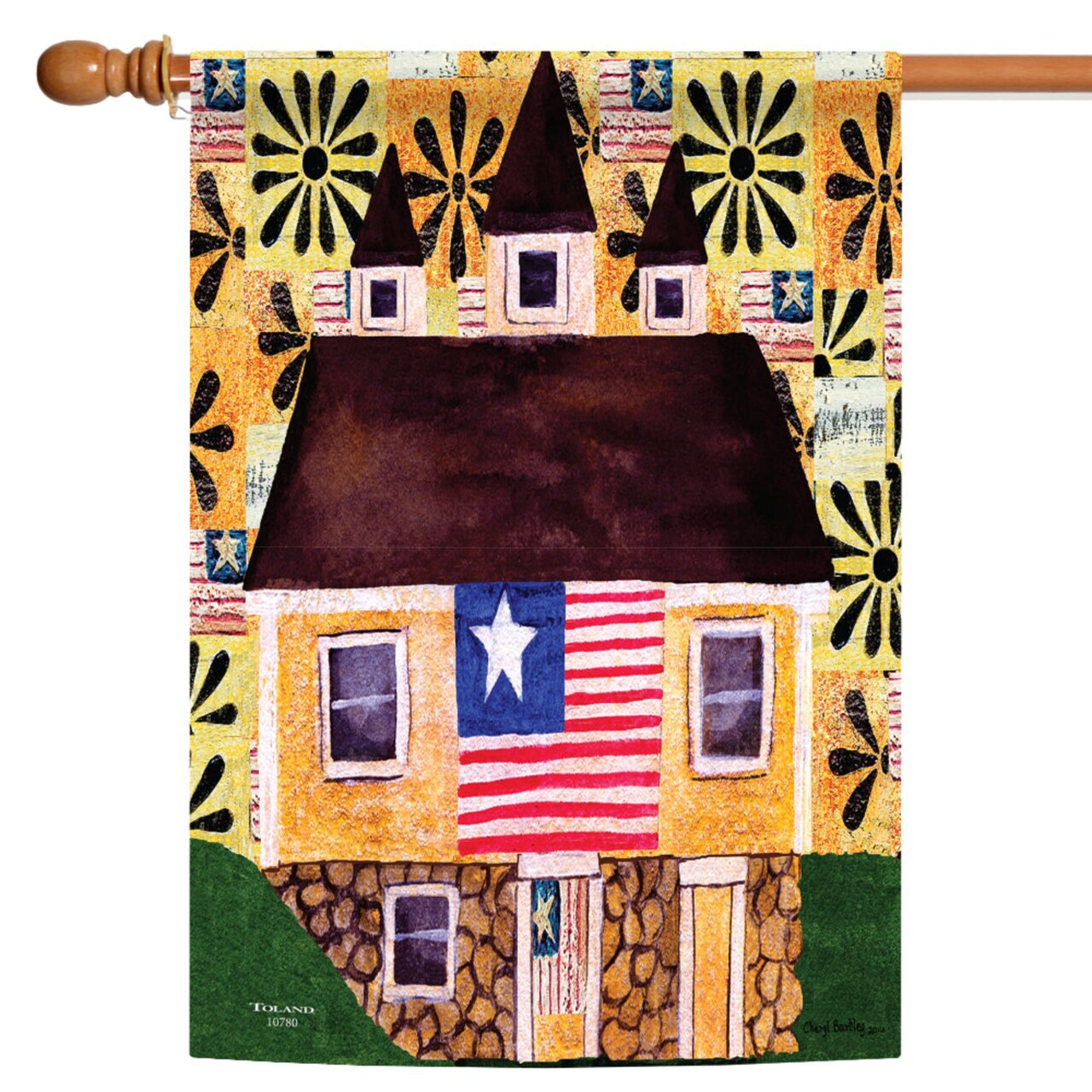 Toland Home Garden American Home Patriotic Fade-Resistant Outdoor Flag - 40" x 28"